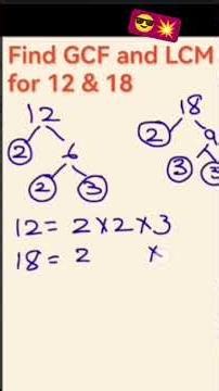 GCF & LCM 🤩🤩🔥اسهل واسرع طريقة تقدر تجيب بيها #maths #mathstricks #mathematics #gcf #lcm #revision