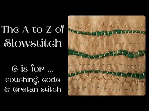 Couching, Code (Morse) and Cretan stitch