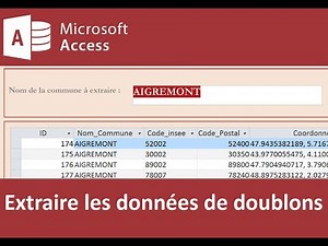 Extracting duplicate data with Access