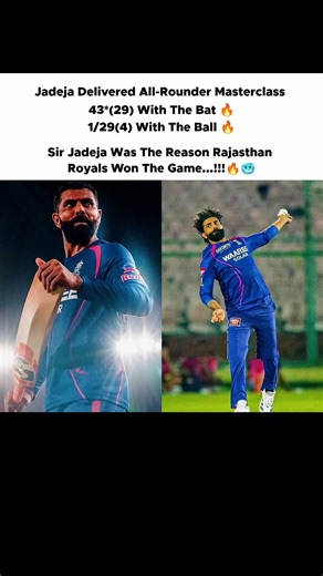 Sir Jadeja Was The Reason Rajasthan Royals Won The Game...!!!🔥🥶