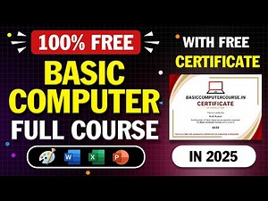 Basic Computer Course With Certificate - In Hindi 2025
