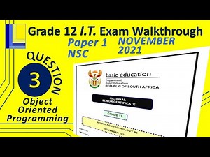 Information Technology | Grade 12 | Paper 1 November 2021 | Question 3