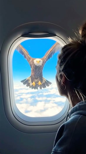 Eagle Smashes Into Airplane Cockpit Window!