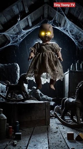 Ghost Baby Doll in Haunted Attic | Kids Scary Animation video