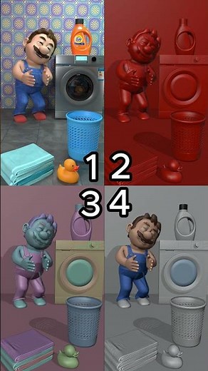 Happy washing machine !- ToMaxT Animation - Mario Compilation #shortsyoutube