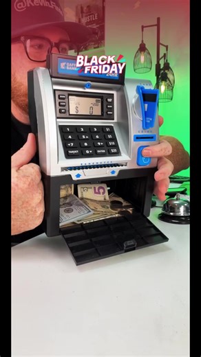 Talgic Kids Piggy Bank ATM Toy, a fun, interactive way to teach kids about money savings. With a realistic ATM keypad, password security, and the ability to save both coins and bills, it’s perfect for birthdays, holidays, TALGICKEV