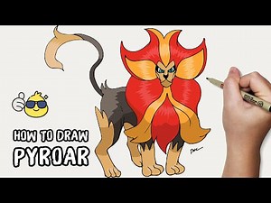 How to Draw Pokemon Pyroar Step by Step Easy | Duc Draw