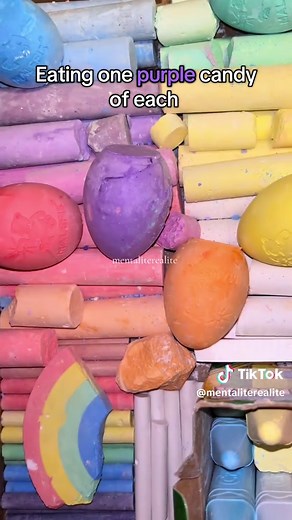 Colorful Candy Challenge: Eating Purple Treats