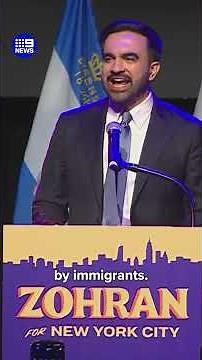 Zohran Mamdani elected as New York mayor | 9 News Australia