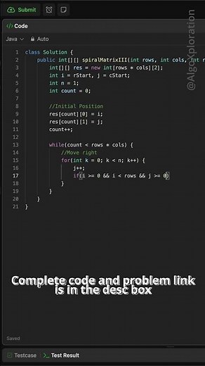 LeetCode Daily: Spiral Matrix III Solution in Java | August 8, 2024
