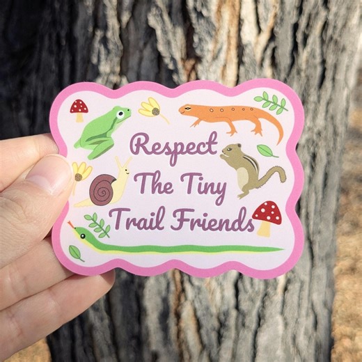 Nature Stickers: Biodiversity Wildlife, Critters Animals, Respect the Tiny Trail Friends, Nature Sticker - Etsy
