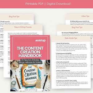 The Content Creation Handbook | 70 Content Ideas for Blogs, Videos and Ebooks | Digital Guide for Online Businesses - Etsy Australia