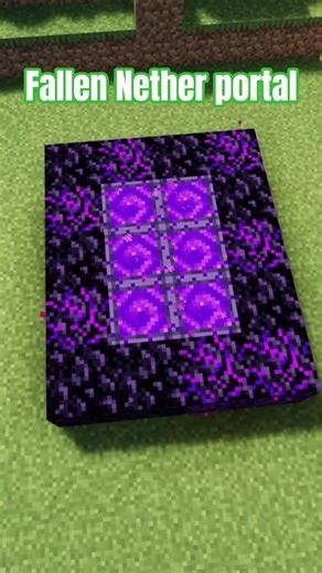Minecraft Fallen nether portal #minecraft #minecraftshorts #minecraftbuilding #minecrafttutorial