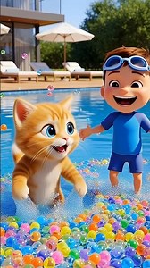 Fluffy Cat’s EPIC Pool Makeover! Buys Orbeez & Turns Pool into GIANT Rainbow Ball Pit!