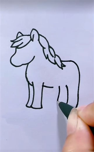Unicorn 🦄 horse drawing tutorial 😍 . #kidslearning #easyart #fblifestyle #facebookviral #unicorn | Easy drawing for kids24