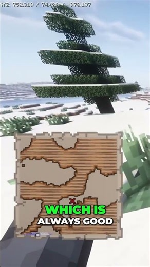 Minecraft: Treasure Map Leads to Unexpected Loot & Igloo! #shorts