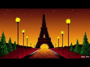 How to draw in computer| Eiffel Tower | ms paint tutorial | Microsoft paint | computer painting
