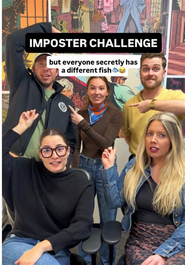 Five people describe a secret word 🐟 But they have NO idea that they're all describing something different 😂#impostergame #challenge #amongus