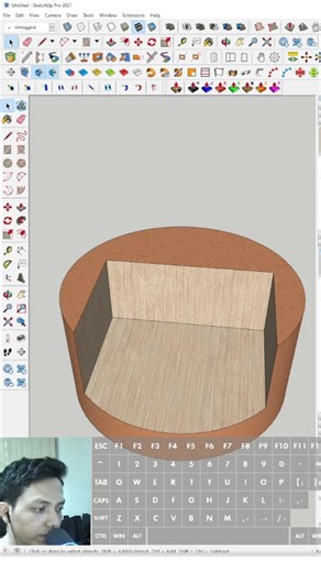 ✅CYLINDER BENCH SCULPTURE #youtubeshorts #new #sketchup #viralvideo #trending