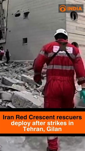 Iran Red Crescent rescuers deploy after strikes in Tehran, Gilan