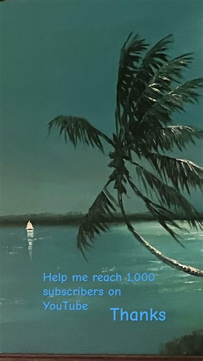 #painting 🖼️ A video of my palm tree painting in my living room.