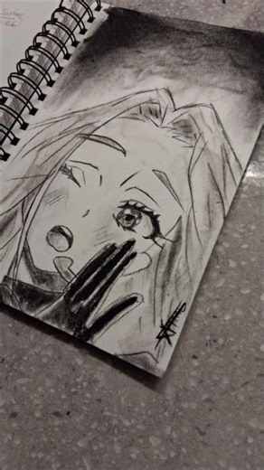 Drawing mizi from alien stage using charcoal| Day-68 Drawing Everyday #art #alienstage #anime