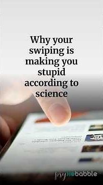 Why your swiping is making you stupid according to science