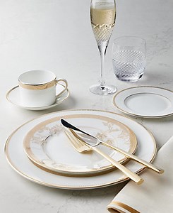 Vera Wang Wedgwood Lace Gold Dinnerware, Mosaic Glassware and Kate Spade Malmo Flatware - Macy's