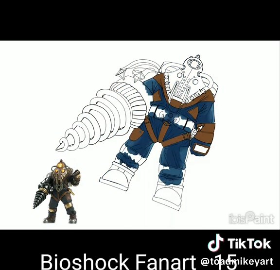hey I'm new here so this is the fanart of Bioshock 2 one of my favorite video games so I hope you like it #fanart #digitalart #artist #draw #bioshock #bioshock2 #videogames #videojuegos