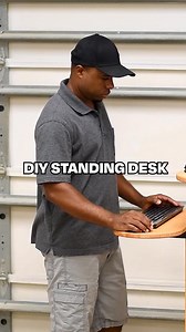 How to make a Standing Desk #DIY #StandingDesk #HomeOffice #WorkFromHome #Woodworking #AdjustableDesk #Mobility #DeskSetup #Crafting #Handmade | DIY Creators