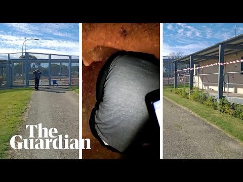 Video shows detainee digging escape tunnel under Yongah Hill Detention Centre in WA