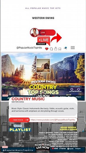 🎧 WESTERN SWING: COUNTRY Top Hits from 1937 to Today 🎶 | Popular Top Songs & Best Music Picks