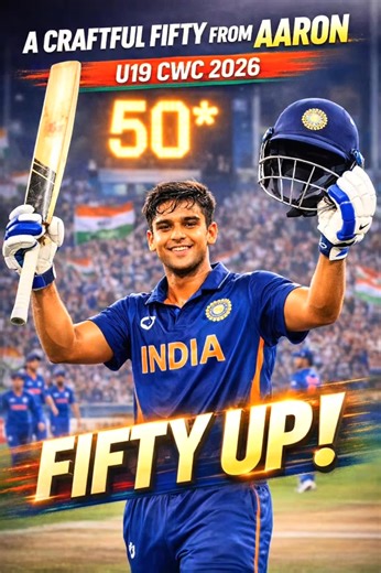 A Craftful Fifty! Aaron George Steals the Show 🇮🇳 | U19 CWC 2026 Aaron George delivers a masterclass under pressure! 🇮🇳🔥 Watch how composure, timing, and smart shot-selection come together in this craftful fifty at the U19 Cricket World Cup 2026. From elegant drives to calm game awareness, this knock shows why Aaron George is one to watch for the future of Indian cricket 🌟 📌 Match: U19 Cricket World Cup 2026 📌 Player: Aaron George 📌 Milestone: Brilliant Half-Century (50*) 👉 Like, Share