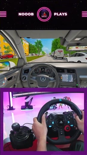 Logitech G29 Gameplay 😂 | Best Car Simulator Game - City Driver Looks Too Real! #shorts