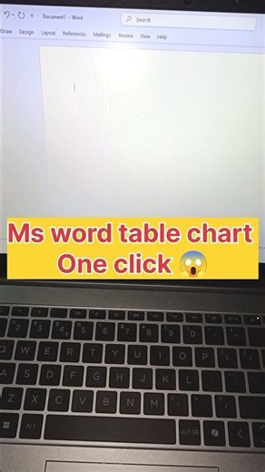 Ms word mai table chart one click mai | 90% log ye tricks nhi jante #msword #tricks #windows