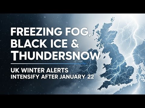 Freezing Fog, Black Ice & Thundersnow: UK Winter Alerts Intensify After January 22 #UKWeather#uksnow