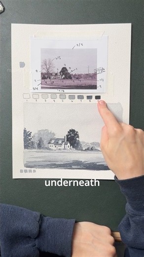 Here’s a helpful tip for painting value studies #watercolor #watercolortutorial #arttutorial