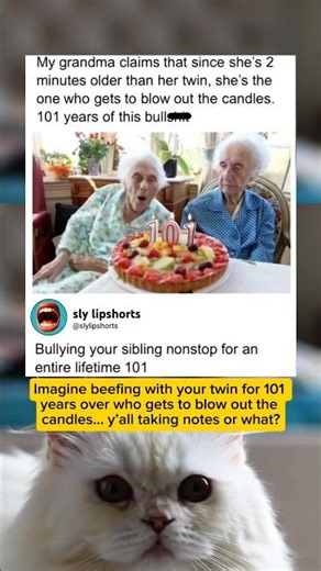 Proof that sibling rivalry has no expiration date—only wrinkles.