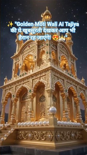 Golden Moti Wali AI Tajiya ✨🕌 | Beautiful Muharram 2026 Animation | #Shorts