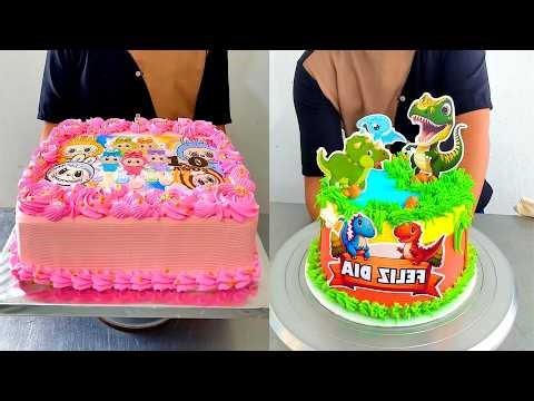 tutorial para decorar tortas con papel comestible y toppers para cumpleaños