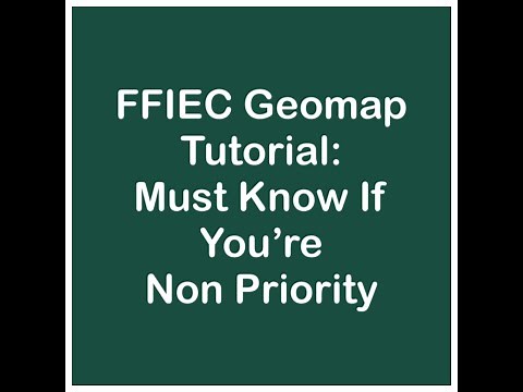 FFIEC Geomap Tutorial