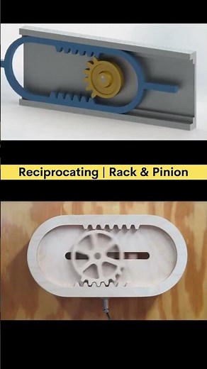 Reciprocating Mechanism | Rack & Pinion | 3d cad design & Animation