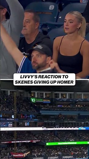 George Springer put Livvy Dunne in a bad mood early in this game 😤 #pirates #livvydunne #bluejays
