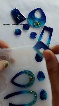 How I make resin earrings two colours combination/ easy and simple resin art tutorial step by step
