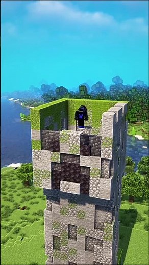 Minecraft Giant Creeper Statue #minecraft #shorts