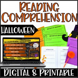 Halloween Reading Comprehension | Printable & Digital Halloween Nonfiction Texts