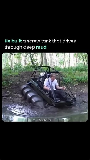 Nexvion AI on Instagram: "An unconventional approach to mobility shows how alternative propulsion systems can outperform traditional wheels in extreme terrain. By using rotating screws instead of tires, this design maintains traction where mud and soft ground would normally stop vehicles completely. Concepts like this highlight how problem-driven engineering can unlock solutions for environments that demand reliability beyond standard designs, from exploration to rescue operations. Source: @Elde