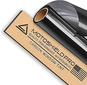 MotoShield Pro 5% VLT Nano Carbon Car Window Tint Film 36” in x 100’ ft Roll 2PLY Adhesive Privacy Film, 99% UV & Heat Blocking Tint for Car, Easy Install, Plotter Friendly, Professional Grade