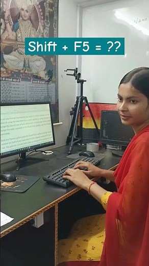 Use of shift key with F5 in MS word #msword #computer #shorts #shortsfeed #shortsvideo