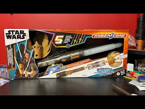 STAR WARS LIGHTSABER FORGE KYBER CORE ACOLYTE INSPIRED FORCE COLOR MASTER LIGHTSABER REVIEW